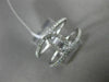 ESTATE WIDE .27CT DIAMOND 18KT WHITE GOLD 3D TWO ROW OPEN INFINITY LOVE RING
