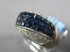 5.02CT DIAMOND & AAA SAPPHIRE 18KT WHITE GOLD 3D MULTI ROW PRINCESS & ROUND RING
