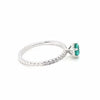 .80CT DIAMOND & AAA EMERALD 18KT WHITE GOLD ROUND SOLITAIRE ROPE ENGAGEMENT RING