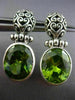 ESTATE 4CT AAA EXTRA FACET PERIDOT 925 SILVER 3D FILIGREE HANGING EARRINGS 25475