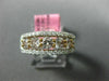 1.23CT WHITE & PINK DIAMOND 18KT WHITE & ROSE GOLD 5 STONE HALO ANNIVERSARY RING