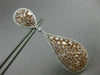 ESTATE LARGE 12.89CT WHITE & FANCY PINK DIAMOND 18KT WHITE & ROSE GOLD EARRINGS