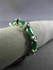 ESTATE .90CT DIAMOND & AAA EMERALD 18K WHITE GOLD SEMI ETERNITY ANNIVERSARY RING