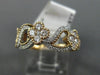 ESTATE .61CT DIAMOND 18K WHITE & ROSE GOLD FLOWER HEART WEDDING ANNIVERSARY RING