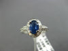 ESTATE 1.33CT DIAMOND & AAA SAPPHIRE 14KT WHITE GOLD OVAL ENGAGEMENT RING #11711