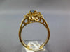 WIDE .84CT DIAMOND & AAA SAPPHIRE 14KT YELLOW GOLD PEAR SHAPE FLOWER LOVE RING