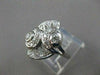 ANTIQUE ART DECO EURO MINE DIAMOND 14KT WHITE GOLD COCKTAIL FILIGREE RING #21489
