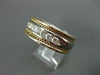 ESTATE .60CT DIAMOND 14K YELLOW & WHITE GOLD 7 STONE MEN ANNIVERSARY RING #20336