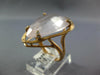LARGE 12.42CT DIAMOND & AAA PINK QUARTZ 14KT ROSE GOLD 3D TRILLION CUT FUN RING