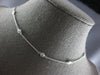 ESTATE LARGE .53CT DIAMOND 14KT WHITE GOLD CLASSIC BY THE YARD LOVE NECKLACE
