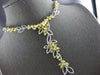 GIA EXTRA LARGE 25.57CT DIAMOND 18KT 2 TONE GOLD 3D MULTI SHAPE LARIAT NECKLACE