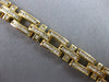 LARGE 4.0CT DIAMOND 14K YELLOW GOLD 3D CHANNEL SQUARE MULTI LINK TENNIS BRACELET