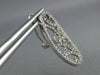 ESTATE .78CT DIAMOND 14KT WHITE GOLD OVAL OPEN FILIGREE CLIP ON HANGING EARRINGS