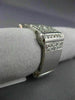 ESTATE WIDE 1.36CT DIAMOND 18KT WHITE GOLD 3D SQUARE PAVE ANNIVERSARY RING #478