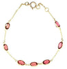 ESTATE 4.76CT AAA RUBY 14KT YELLOW GOLD 3D OVAL BY THE YARD CLASSIC FUN BRACELET