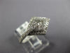ESTATE .40CT DIAMOND 18KT WHITE GOLD MULTI ROW 3D BELT SNAKE RING
