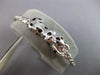 .04CT DIAMOND & AAA SAPPHIRE & BLACK ENAMEL 14KT WHITE GOLD CUFF BANGLE BRACELET