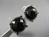ESTATE 27.01CTW AAA SMOKY BLUE TOPAZ & DIAMOND 14KT WHITE GOLD CLIP ON EARRINGS