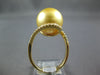 LARGE .32CT DIAMOND & AAA GOLDEN SOUTH SEA PEARL 18KT YELLOW GOLD 3D LOVE RING