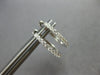 ESTATE SMALL .24CT DIAMOND 14KT WHITE GOLD OVAL LEVERBACK HOOP HANGING EARRINGS