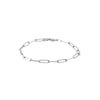 ESTATE 14KT WHITE GOLD 3D CLASSIC OVAL LINK LOVE KNOT FUN BRACELET