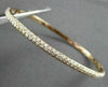 ESTATE 1.71CT DIAMOND 14KT ROSE GOLD 3mm CLASSIC THREE ROW PAVE BANGLE F/G VS