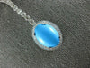 ANTIQUE 8.95CT DIAMOND & AAA TURQUOISE 14K WHITE GOLD OVAL LARIAT NECKLACE #2555