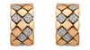 WIDE .64CT DIAMOND 18KT WHITE & ROSE GOLD GEOMETRICAL UMBRELLA HANGING EARRINGS