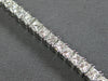 WIDE 6.57CT DIAMOND 14KT WHITE GOLD 3D PRINCESS PRONG INVISIBLE TENNIS BRACELET