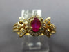 .61CT DIAMOND & AAA RUBY 14KT YELLOW GOLD 3D OVAL & ROUND FRIENDSHIP LOVE RING