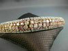 ESTATE LARGE 23.72CT WHITE & PINK DIAMOND 18KT WHITE & ROSE GOLD TENNIS BRACELET