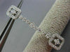 ESTATE .91CT DIAMOND 18KT WHITE GOLD RECTANGULAR MILGRAIN STAR HANGING EARRINGS