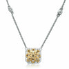 ESTATE 18KT WHITE AND YELLOW GOLD LOVE NECKLACE