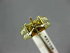 ESTATE .68CT DIAMOND 18KT YELLOW GOLD 3D 2 ROW SEMI MOUNT ENGAGEMENT RING #21108