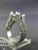 1.0CT DIAMOND 14KT WHITE GOLD SQUARE SEMI MOUNT SPLIT BAND ENGAGEMENT RING #1148