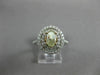 ESTATE 2.12CT WHITE & FANCY YELLOW DIAMOND 14KT 2 TONE GOLD OVAL ENGAGEMENT RING