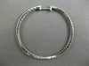 ESTATE LARGE 2.52CT DIAMOND 18K WHITE GOLD 3D DOUBLE SIDED HOOP HANGING EARRINGS