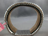 EXTRA LARGE .91CT DIAMOND 18KT WHITE GOLD DOUBLE CUFF SNAKE BAR BANGLE BRACELET