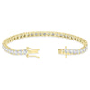 ESTATE 9.0CT DIAMOND 14KT YELLOW GOLD 3D CLASSIC ROUND TENNIS BRACELET