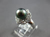 WIDE .12CT DIAMOND & AAA TAHITIAN PEARL 14KT WHITE GOLD 3D MULTI HEART LOVE RING