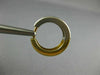 .08CT DIAMOND 18KT 2 TONE GOLD MATTE & SHINY REVERSIBLE HUGGIE EARRINGS #26692