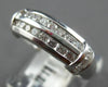 WIDE .70CT DIAMOND 14KT WHITE GOLD ROUND 2 ROW CHANNEL WEDDING ANNIVERSARY RING