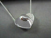 ESTATE LARGE .25CT DIAMOND 18KT WHITE GOLD HEART PENDANT + CHAIN F/G VS #7732