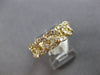 WIDE .91CT DIAMOND 14KT YELLOW GOLD OVAL LINK LOVE KNOT 3/4TH ETERNITY FUN RING