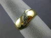 ESTATE .05CT DIAMOND 14KT WHITE & YELLOW GOLD MENS WEDDING RING BAND#22004