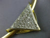 ESTATE LARGE 1.37CT DIAMOND 14K 2 TONE GOLD TRIANGLE SLIDE PENDANT #17213