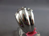 LARGE .94CT DIAMOND 18KT WHITE GOLD BAGUETTE INVISIBLE TRIPLE OVAL UNISEX RING