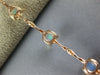 ESTATE 8.06CT DIAMOND & AAA OPAL 14KT ROSE GOLD ROUND BAMBOO FUN TENNIS BRACELET