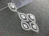 LARGE 1.16CT DIAMOND 18K WHITE GOLD 3D ROUND & MARQUISE SHAPE MULTI LEAF PENDANT