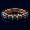 ESTATE 5.27CT BLACK DIAMOND 14KT ROSE GOLD SHARED PRONG WEDDING ANNIVERSARY RING